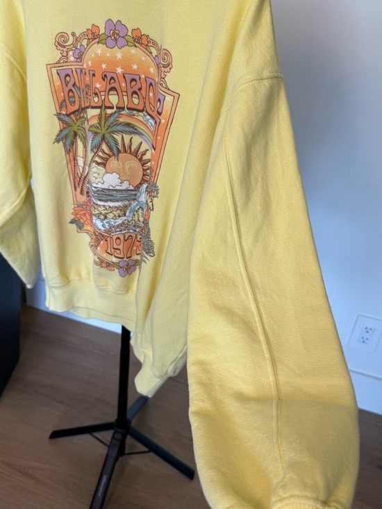Billabong Yellow Retro Surf Graphic Sweatshirt - Picture 4 of 6